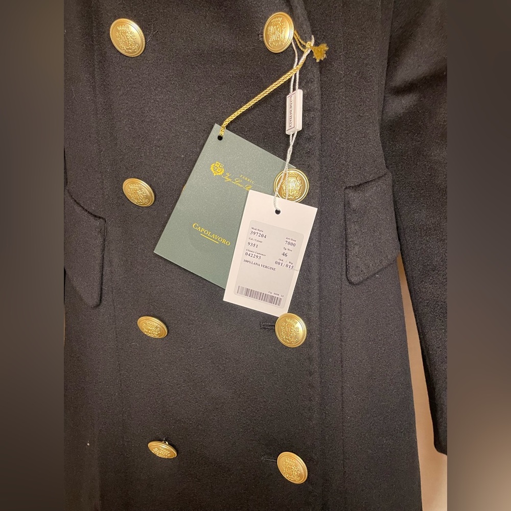 Loro Piana Capolavoro Double Brested Jacket Size 46IT 12US Style 397204 NEW BLK - Picture 8 of 10